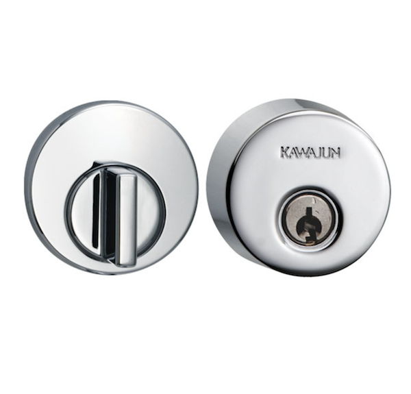 内部ドア用　簡易シリンダー錠（クローム）