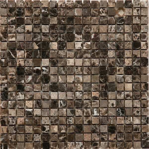 大理石モザイク　マロンブラウン　0.09㎡／シート