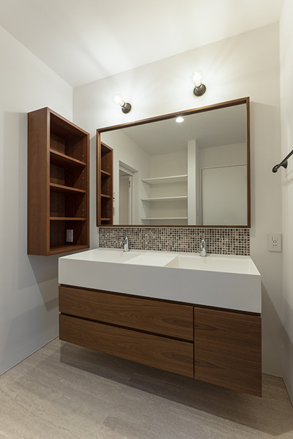 IT洗面台　1200　ミラー　ウォルナット