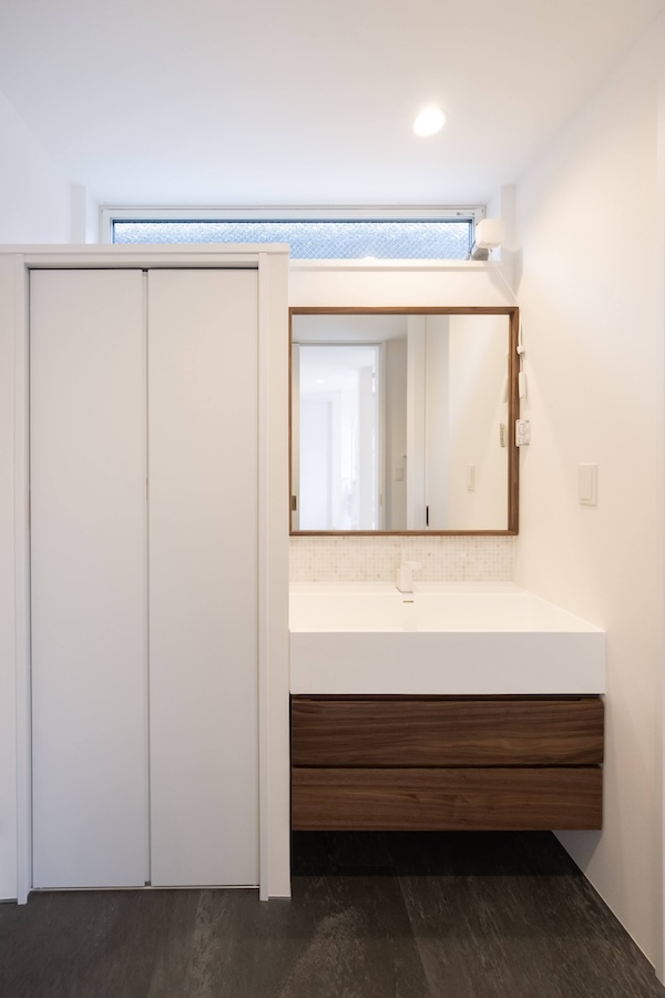 IT洗面台　900　ミラー　ウォルナット