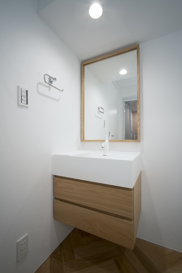 IT洗面台　600　キャビネット　オーク